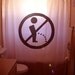 No Urinating SHOWER CURTAIN funny No Pee Peeing Urine in the Shower joke sign cute