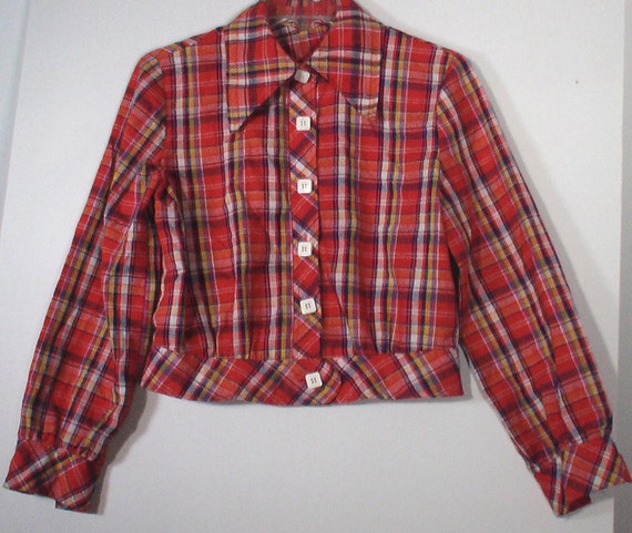 madras jacket coat blazer tartan plaid cotton polyester mod