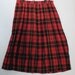 red plaid pleated skirt schoolgirl size 14 boho bohemian punk tartan Russ Petites