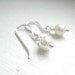 Tiny Pearl Dot Earrings, Sterling Silver Earwires June Birthstone