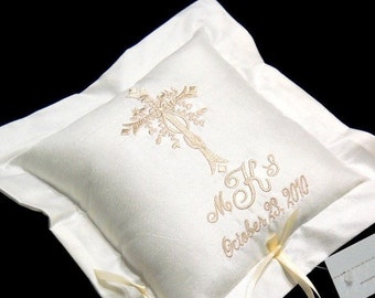 celtic wedding cross ring bearer pillow