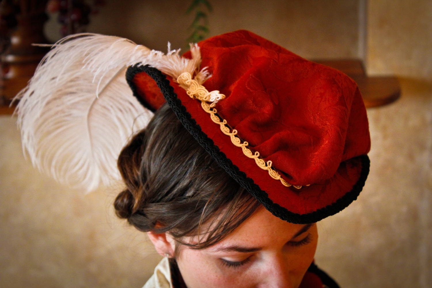 Renaissance Tudor Elizabethan Court Puffed Riding hat