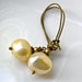 Fresh water pearl earrings, pearl dangles, creamy white pearls, genuine pearl earrings