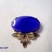 Vintage Sterling and Blue Onyx Clip (4-2487) FREE SHIP