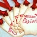 Merry Christmas handmade christmas gift tags set of 6, favor tags, festive hang tags