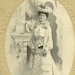 Elegant Wealthy Victorian Lady Best Hat Bustle Train Dress Oval Cabinet Card Studio Portrait Antique Photograph Photo Edwardian