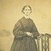 Poughkeepsie NY Civil War 1860s Woman Standing in Black Dress CDV Antique Studio Portrait With 2 Cent Revenue Tax Stamp Photo Photograph