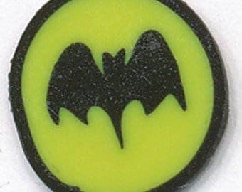 Polymer Clay Cane, Halloween, Bat in the Moon