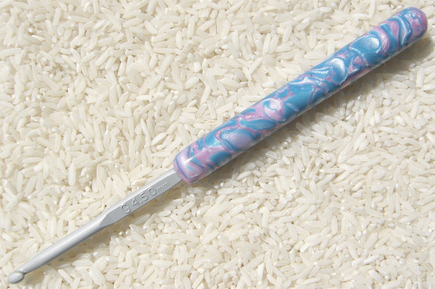 Crochet Hook Size G Pearly Swirls Made in England OOAK