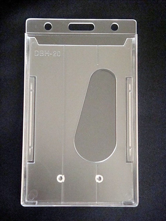 Vertical Hard Plastic Multi Card ID Badge Holder A1P by twpmango