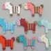 8 Crochet Pony\/Horse Appliques 8 Colors EA128