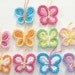 10(pcs) Crochet Butterfly Appliques 10 Color EA117