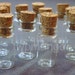 25 Clear 1ml Glass Bottles Vials with Corks........ 1ml-25