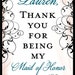 Private Listing for idomichellegrossman1 6 Custom Thank You Bridesmaid Labels for Wine Bottles for your Wedding Party
