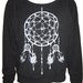 Ladies Raglan Tri-Black Pullover Top Sweatshirt American Apparel Dreamcatcher Art Print M