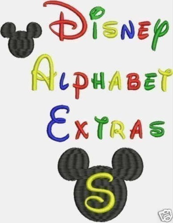 DISNEY ALPHABET FONT MACHINE EMBROIDERY DESIGNS MOUSE BUY 2