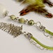 SALE White Agate and Rhyolite Sterling Silver Pendulum - Native Series