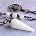 White Agate and Snow Quartz Copper Pendulum - Pleiadian Annular Solar Eclipse Pendulum Series