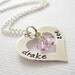 I Heart You.... Sterling Silver Personalized Hand Stamped Necklace