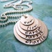STACKED..... Five Disc Layered Personalized Hand Stamped Sterling Silver Necklace