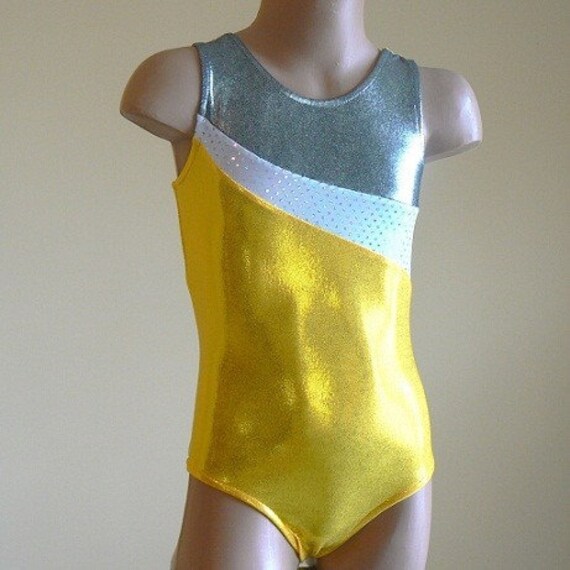 SAMPLE SALE Beautiful Bright Yellow Gymnastic/Dance Leotard