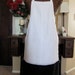 Stylish Ladies Large Reversible Linen Full Apron Made From Recycled Clothing