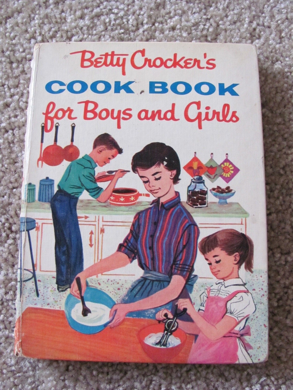 SALE Vintage BETTY CROCKER Cookbook for Boys and Girls Circa