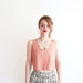 Cropped peach tank - 80s Au Coton - size small
