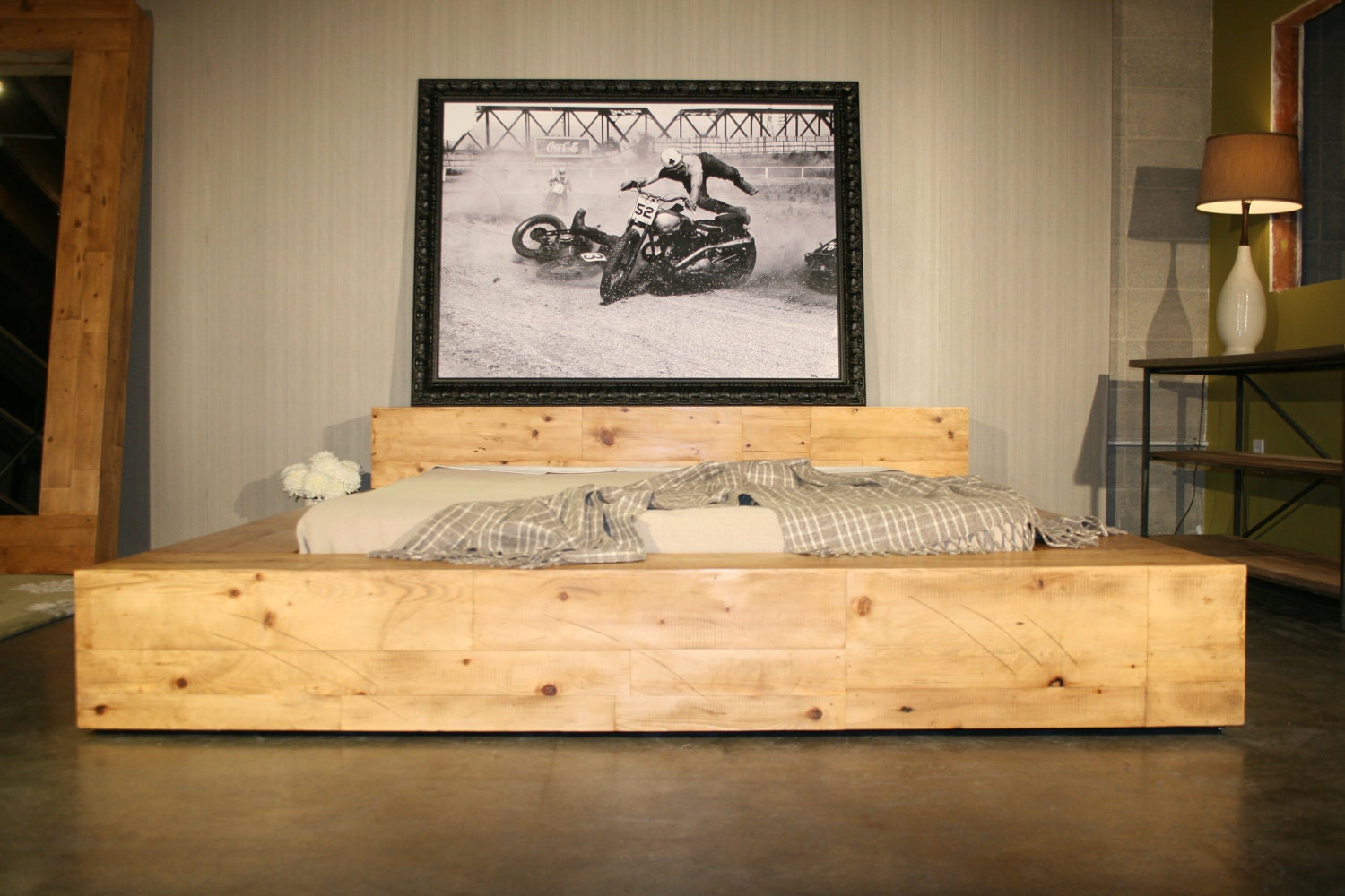 Hudson Bed Reclaimed Wood Beam Bed by CroftHouseLA on Etsy