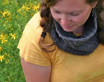 PDF Knitting Pattern - Knit Cowl - Scarf- Tangent Spiral - Women - Adult
