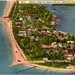 Vintage Linen Postcard, Aerial View of Pass A Grille Beach Florida