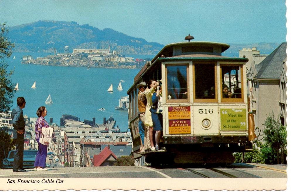 Vintage Postcard Cable Car San Francisco