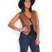 Vintage 70s Brown Leather Rocker Vest