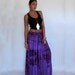 Vintage Purple Crushed VELVET Gypsy Maxi Festival Skirt