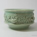 Celadon Ceramic Bowl with Flowers and birds - one of a kind