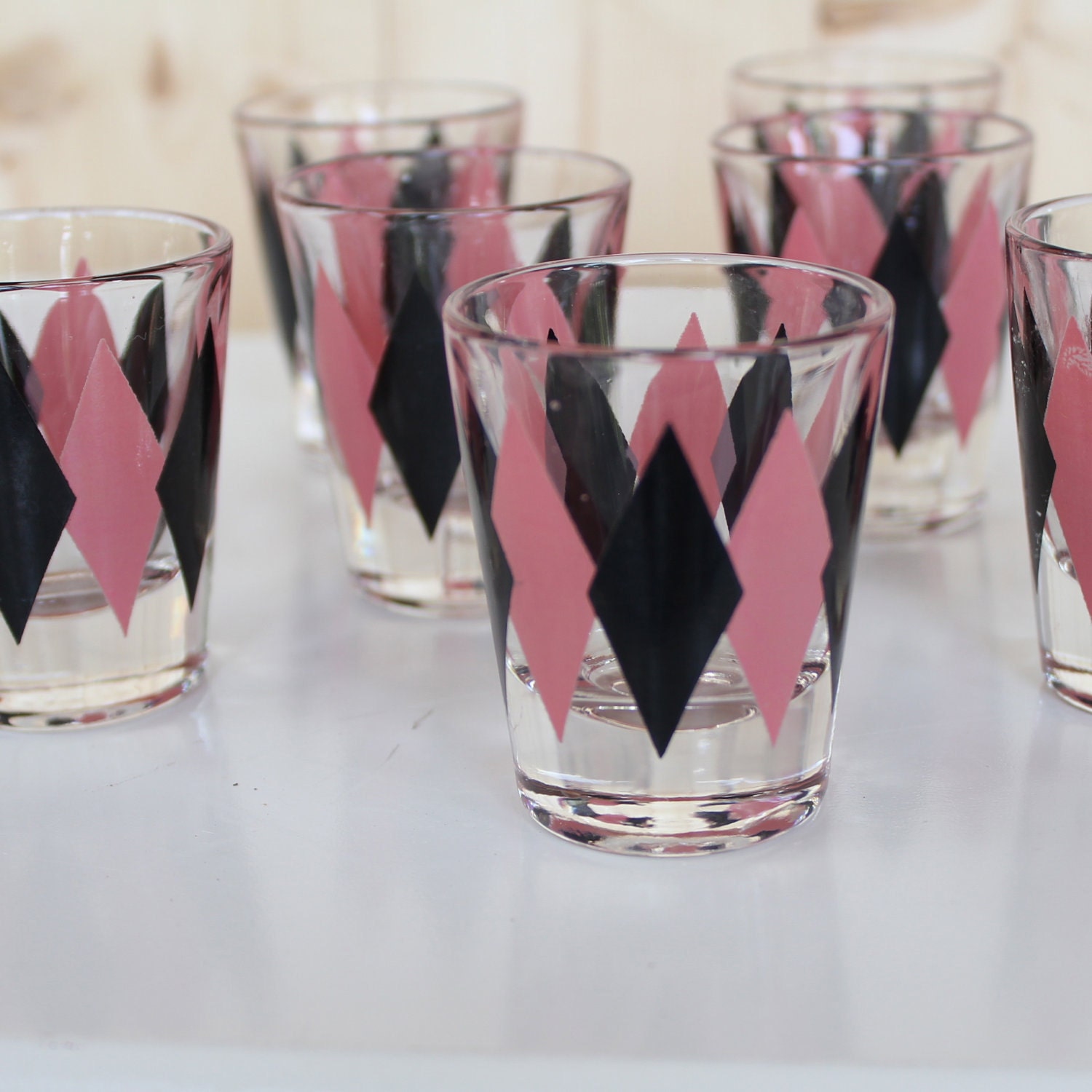 For the 1960s Bar Cart set vintage shot glasses by theNelleHouse