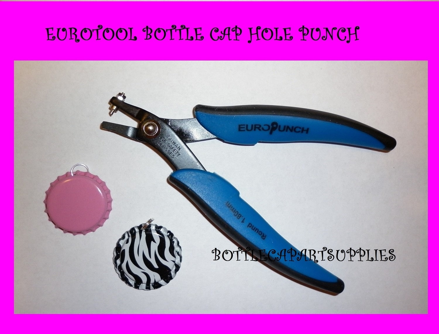 Europunch Bottle Cap Hole Punch Tool 1.8mm round . Add jump