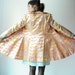 Deadstock 60's METALLIC Brocade Vintage Paisley Pink and Gold Double Breasted Princess Jacket Coat