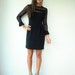 r e s e r v e d....80's Vintage Black LBD Bandage Sheer Mesh Cut Out Dress with Open Back