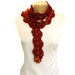 25% off---Red Wine/Dark Red Hand Crocheted Scarf/Lariat