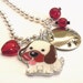 Puppy Love Necklace - Hand Stamped Personalized Charm Necklace for Children
