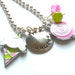 Hand Stamped Charm Necklace SWEETS Personalized Charm Charm Necklace