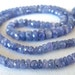 AA Tanzanite faceted rondelles, 18" inch FULL strand, 3.5-5.5mm (w16)