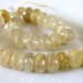 Golden Rutilated Quartz LARGE faceted rondelles, 5" strand strand 9-9.5mm (3w5)