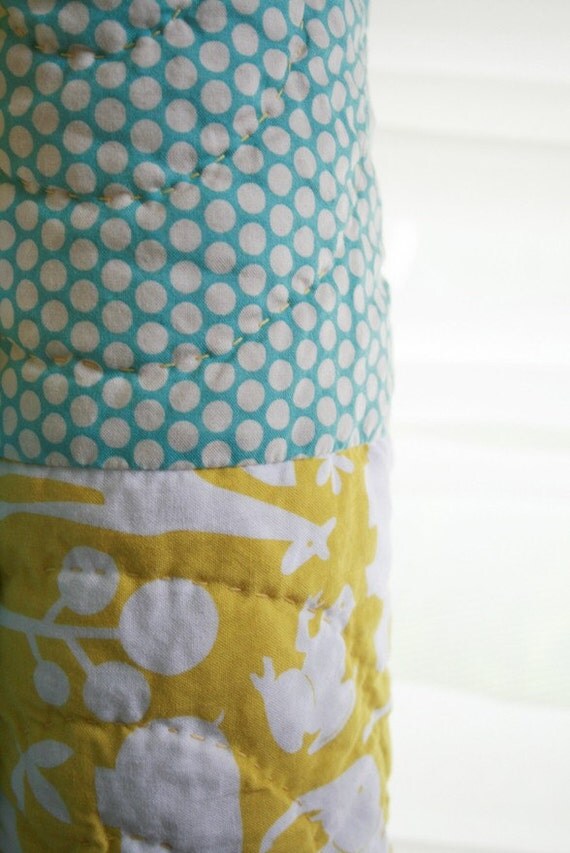 Baby Quilt with Organic Cotton BattingAnimals and Dots