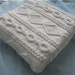 RESERVED for Jennifer StMartin, Chunky Hand Knit Blanket, White 50x60