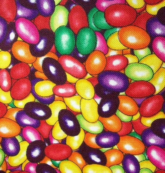 Half yard of Easter jelly bean fabric from Timeless Treasures