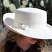 Vintage Adolfo II Hat -Beautiful White Fur Felt