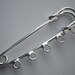 4 Safety pin brooch silver findings charms holder