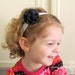 Charcoal Felt Folded Pompom, Interchangeable Snap Accessory